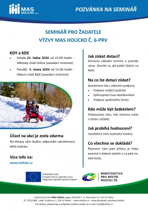 Seminář pro žadatele výzvy č. 6-PRV