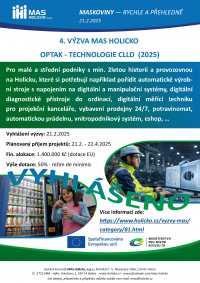 MAS Holicko vyhlašuje výzvu č.4 - OPTAK - Technologie CLLD (2025)