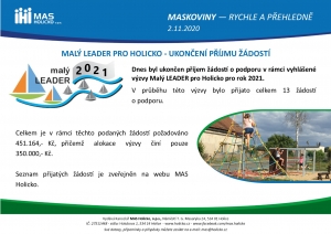 MALÝ LEADER PRO HOLICKO - SEZNAM PŘIJATÝCH ŽÁDOSTÍ