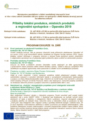 Pozvánka na exkurzi „Příběhy lokální produkce, místních produktů a regionální spolupráce – Opavsko 2019“